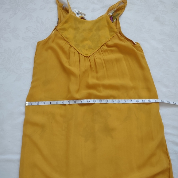 Anthropologie koi fish halter back ties ruffle hem embroidered maxi flowy dress - Picture 7 of 9